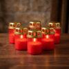 Set candelă de plastic LA BD rosu candele cimitir