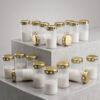 Set candelă de plastic LA BV alb Set candelă de plastic LA BV alb