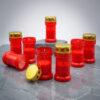 Set candelă de plastic LA BV rosu Set candelă de plastic LA BV rosu
