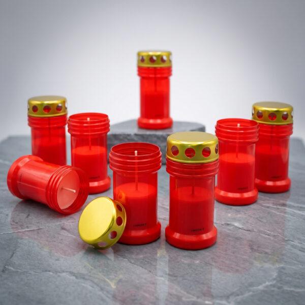 Set candelă de plastic LA BV rosu Set candelă de plastic LA BV rosu