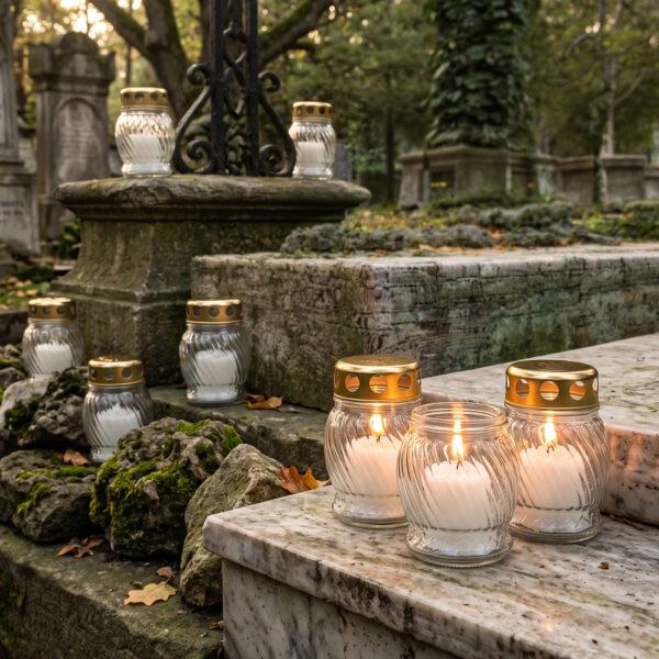 Set candele albe