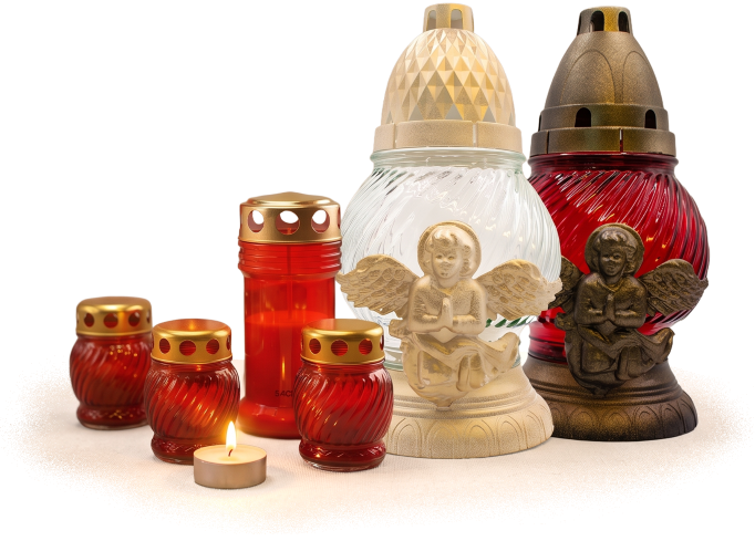 Candela, set candele pentru cimitir